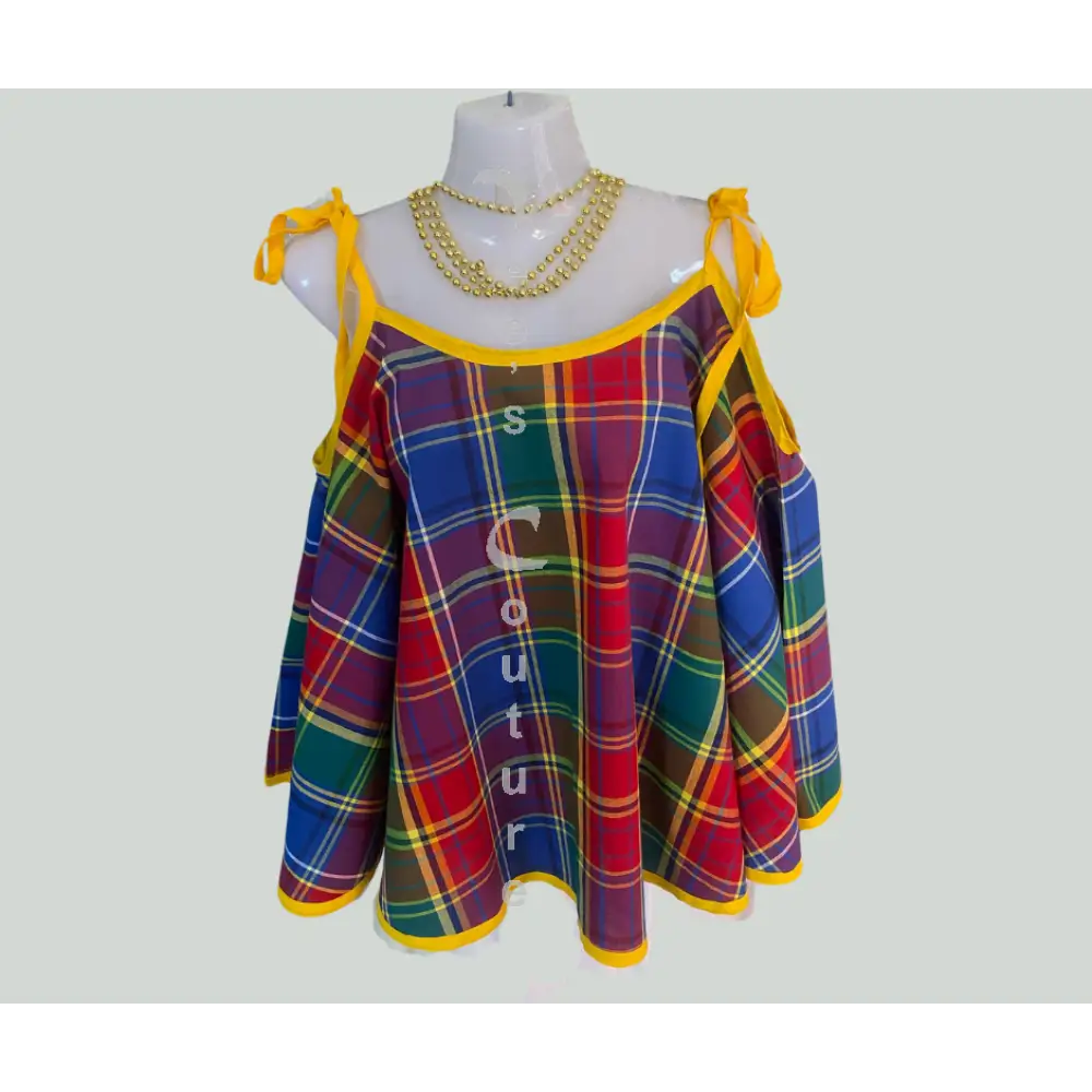 Madras String Tops Plum Paradise / OSFM top
